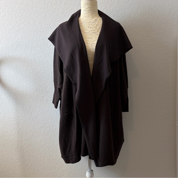 Johnny Was Sweaters - Pete & Greta by Johnny Was Dark Brown Lagenlook Open Front Cardigan Boho Small